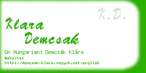 klara demcsak business card